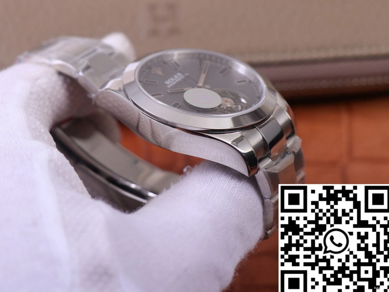 Base watch 116400 Milgauss Replica Rolex JB Label Design case LNT01HS-001 Noir Silver Factory 1105